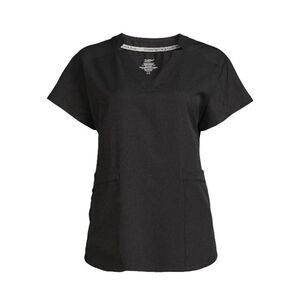 Women’s Scrub Woven Twill V-Neck Top Anti-Bacterial Technology Size XS